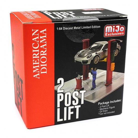 1/64 AMERICAN DIORAMA 2 POST LIFT - MIJO EXCLUSIVE