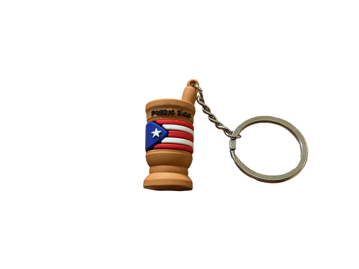 LLAVERO EN FORMA DE PILON BANDERA DE PUERTO RICO