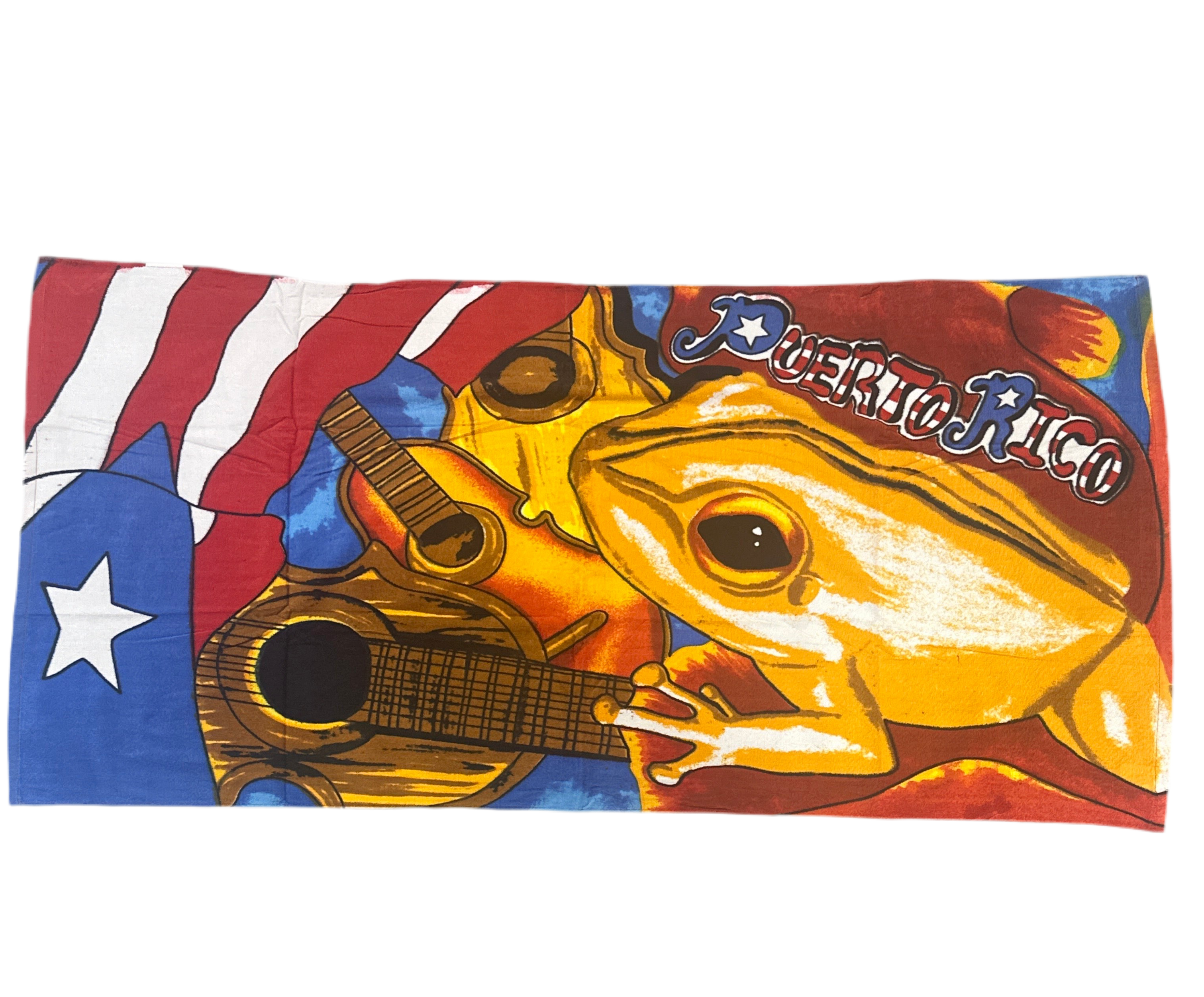 PUERTO RICO TOWEL WITH COQUI / TOALLA DE PUERTO RICO CON COQUI.