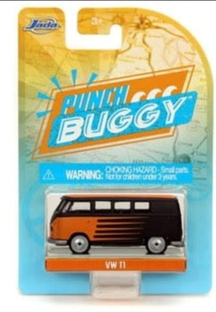 1/64 VOLKSWAGEN  T1 - PUNCH BUGGY BLACK & ORANGE