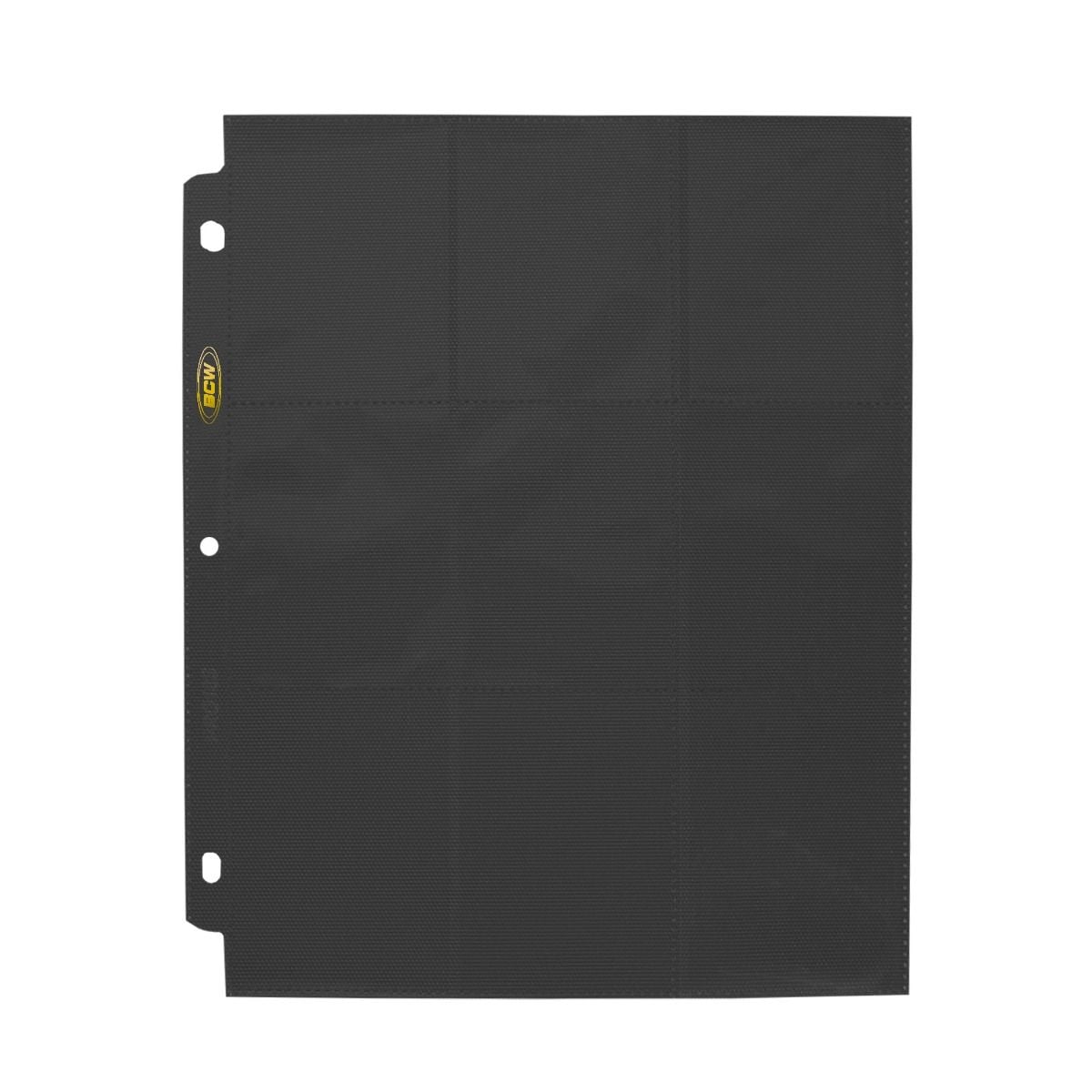 SPECTRUM 9-POCKET DOUBLE BLACK PAGES SIDE LOADING BINDER SLEEVES (10 COUNT)