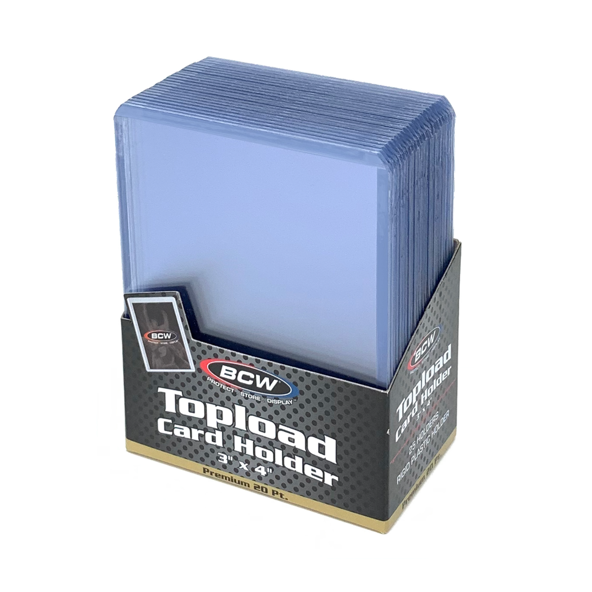 BCW TOPLOAD CARD HOLDER 3” X 4” PREMIUM -25 PCS PER PACK