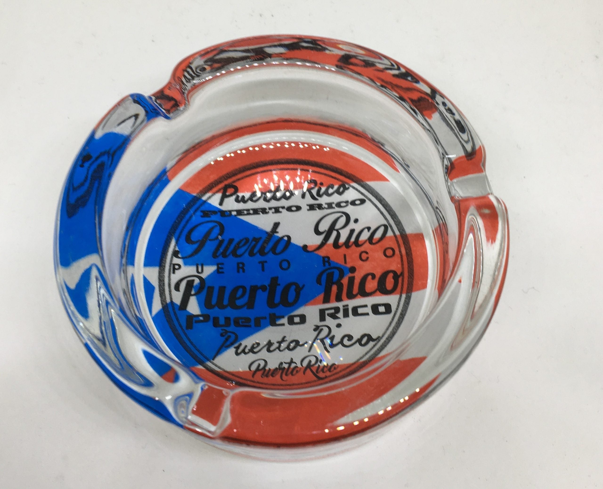 Cenicero de P.R. - con la bandera de Puerto Rico