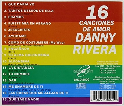 CD de Danny Rivera - 16 canciones de amor