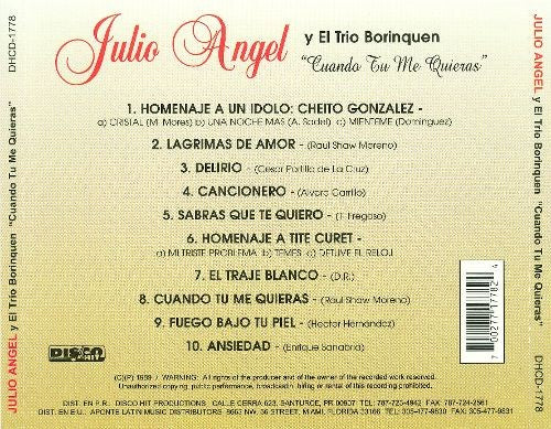 CD de Julio Angel y el Trío Bor - Cuando tu me quieras