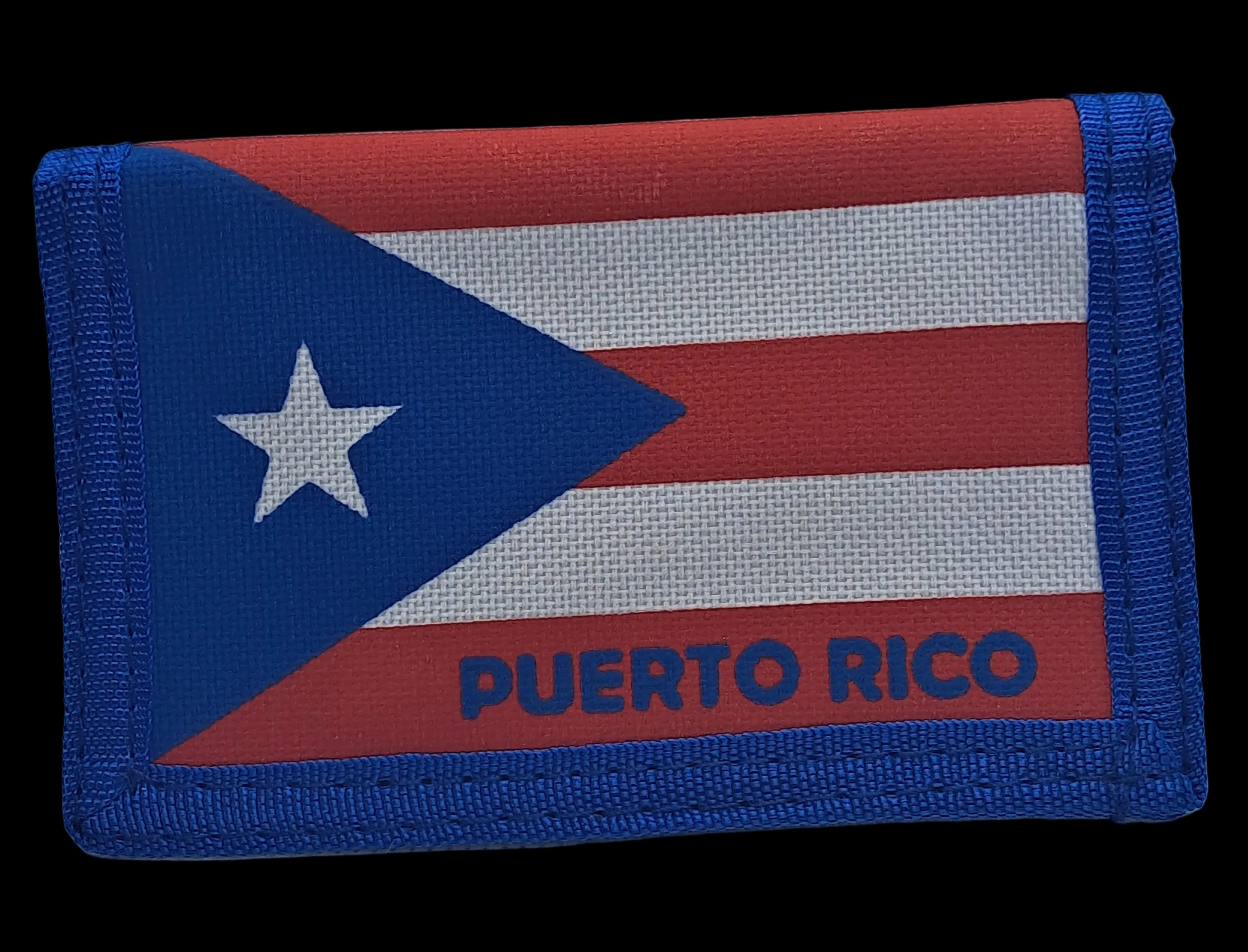 WALLET DE TELA CON BANDERA DE PUERTO RICO
