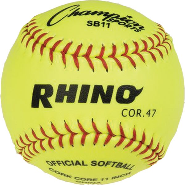 Bolas de Baseball 11'' (niñas) amarilla, cuerpo sintéco SB11