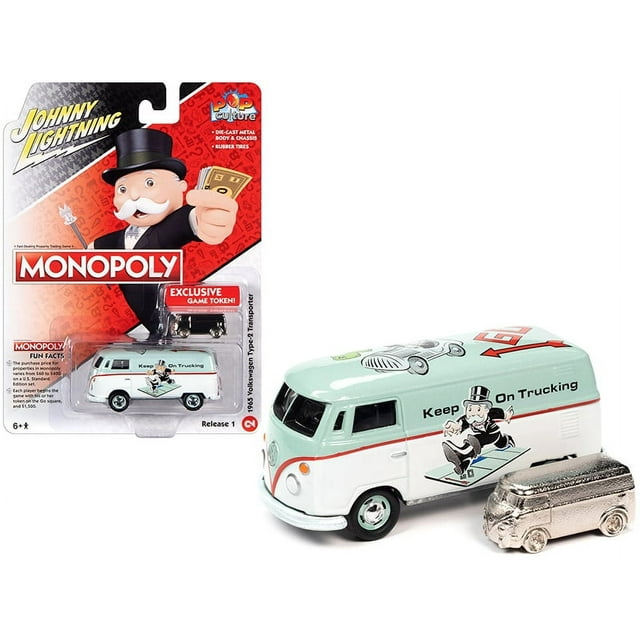 1/64 1965 VOLKSWAGEN TYPE - 2 TRANSPORTER - MONOPOLY (GAME TOKEN EXCLUSIVE)