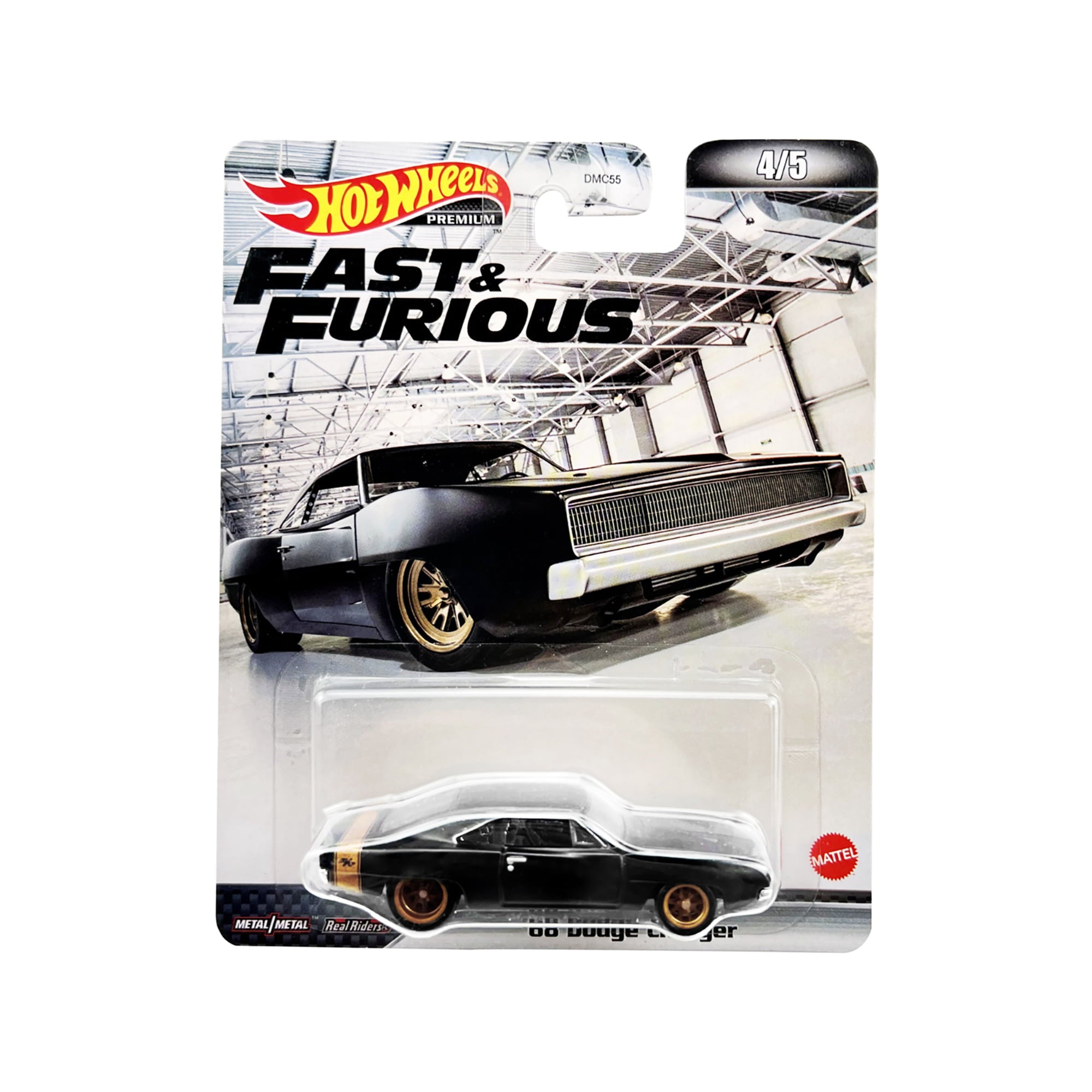 1/64 '68 DODGE CHARGER MATT BLACK - FAST & FURIOUS