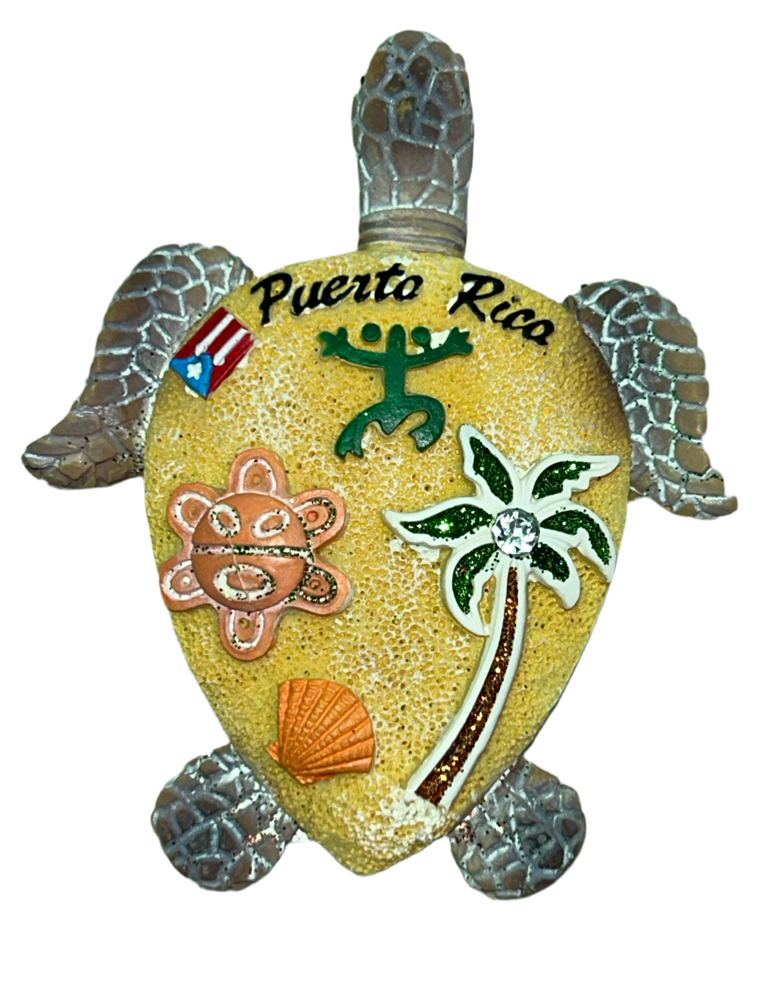 MAGNETO DE PUERTO RICO EN FORMA DE TORTUGA - PUERTO RICO TURTLE MAGNET