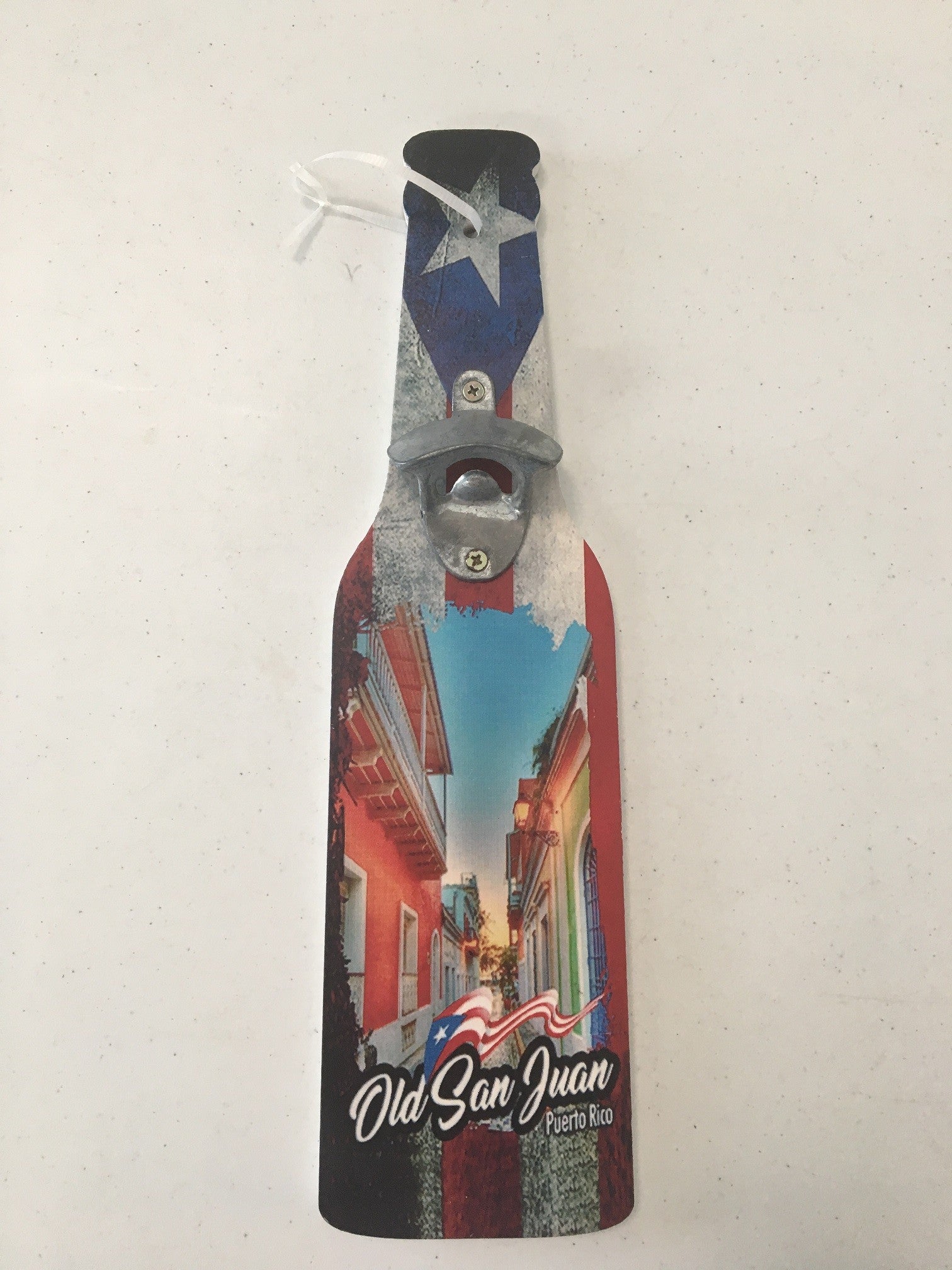 Destapador de botell en madera grande (bottle opener) de 16''