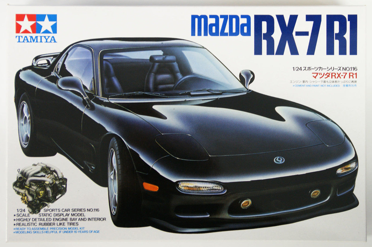 1/24 MAZDA RX-7 R1 PLASTIC MODEL KIT - TAMIYA NO. 116