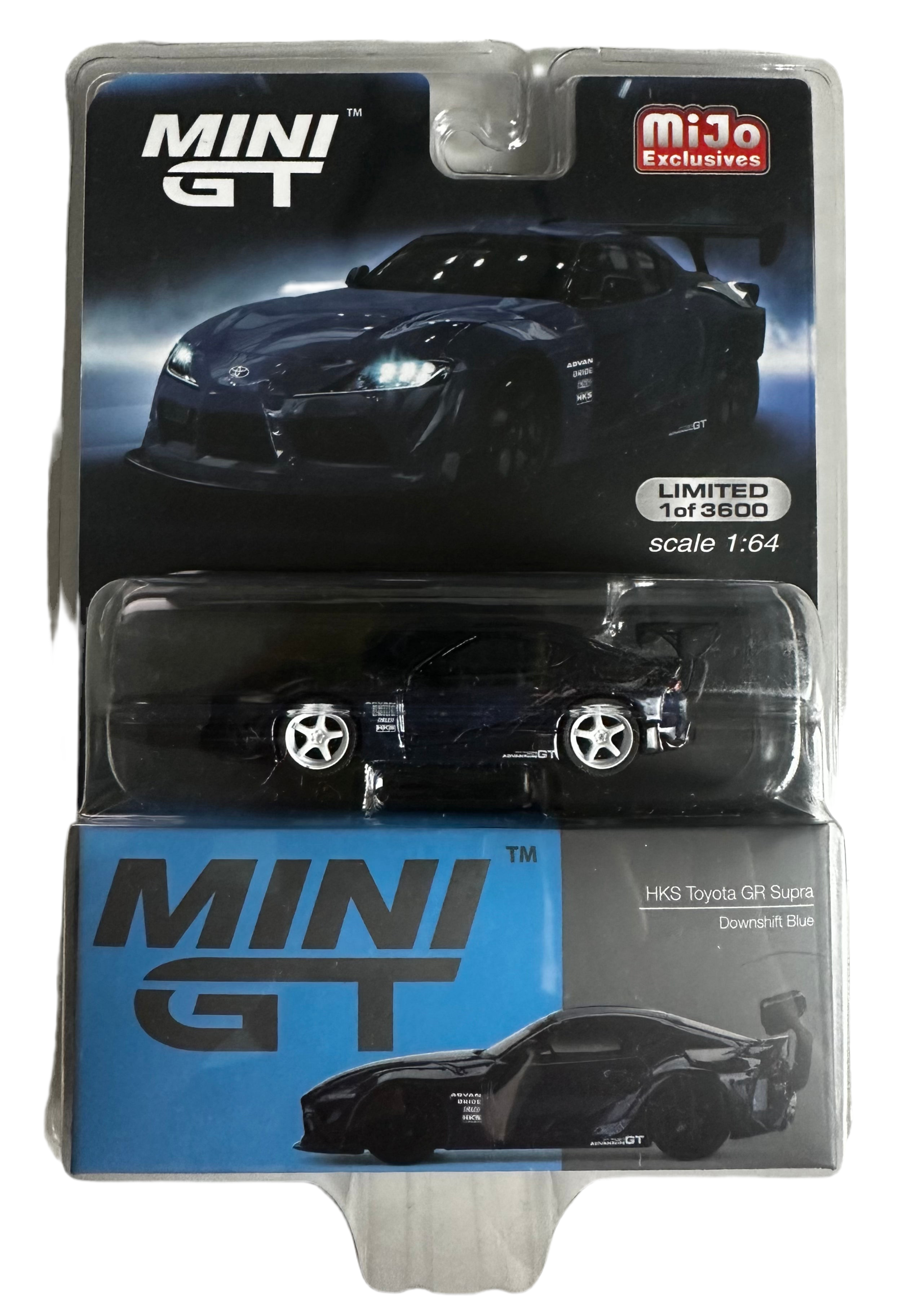1/64 MINI GT MHKS TOYOTA GR SUPRA DOWNSHIFT BLUE "CHASE"