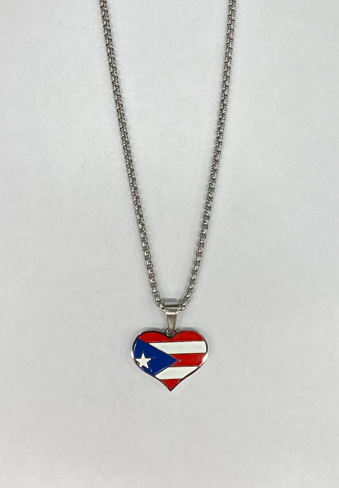 Cadena con colgante de PR. - Corazón - Plata