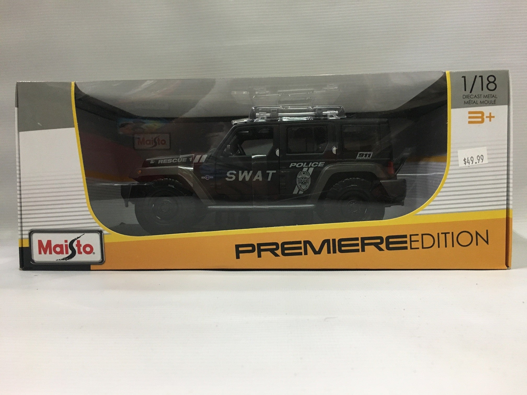 1:18 Jeep Rescue SWAT Negro