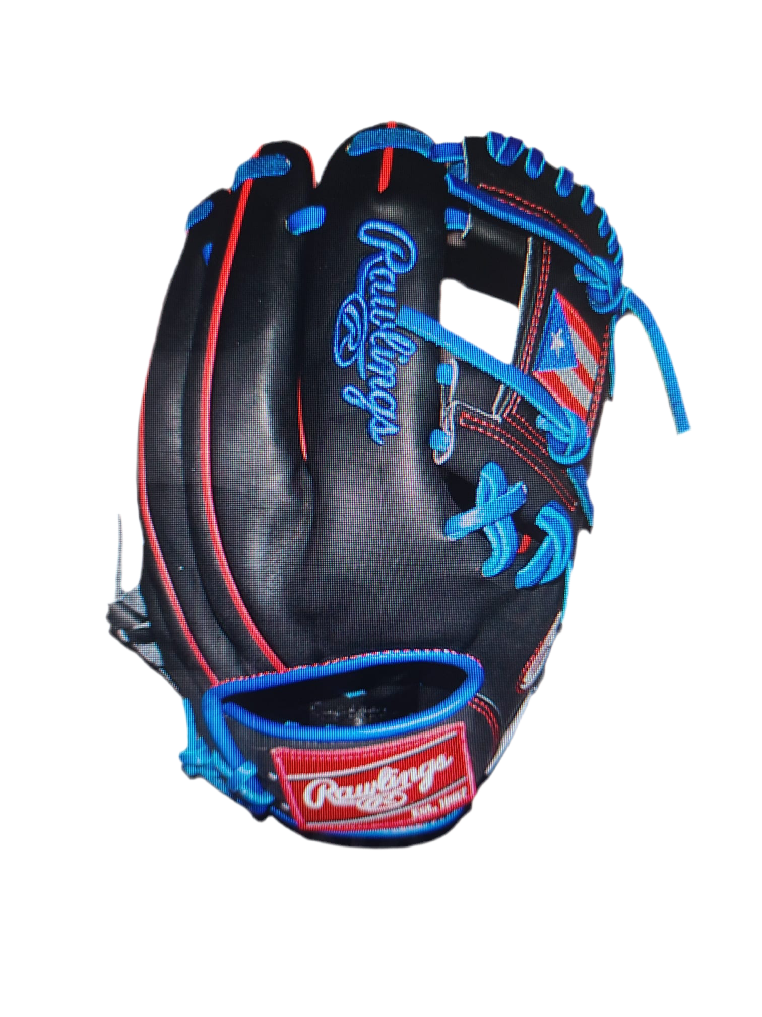 RAWLING BASEBALL GLOVE WITH PUERTO RICO FLAG