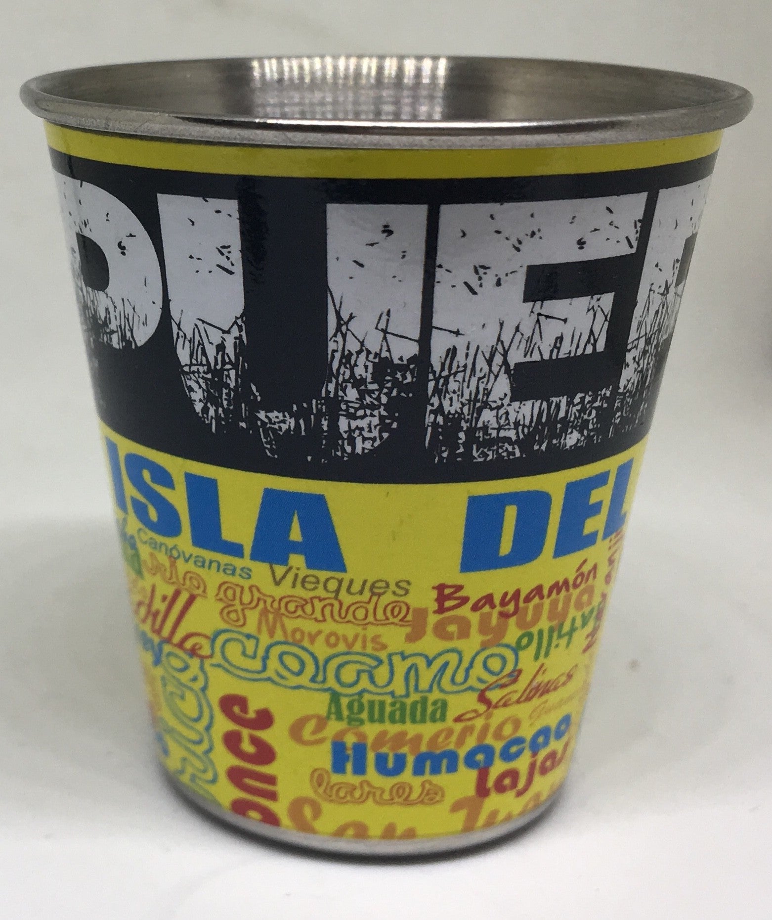 Shot glass de PR en stainless steel paisajes de playa