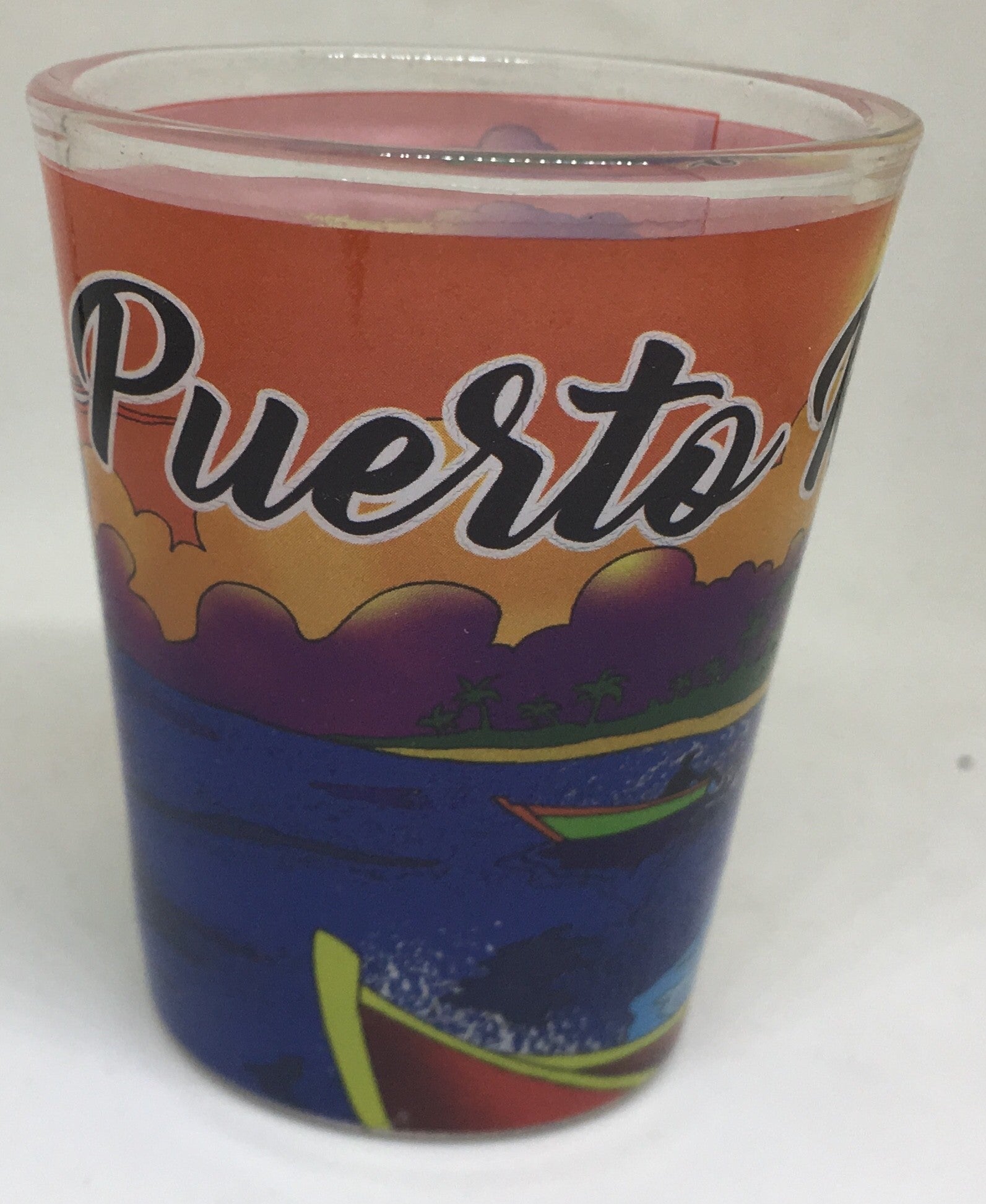 Shot glass de PR en stainless steel paisajes de playa