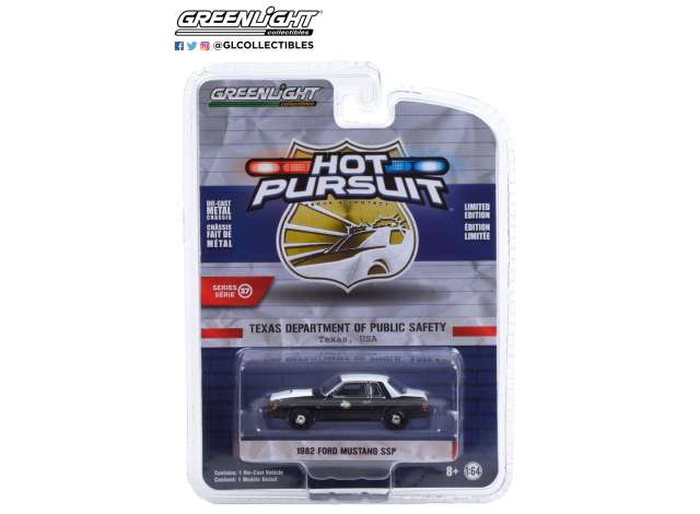 1/64 1982 FORD MUSTANG SSP TEXAS STATE POLICE - HOT PURSUIT