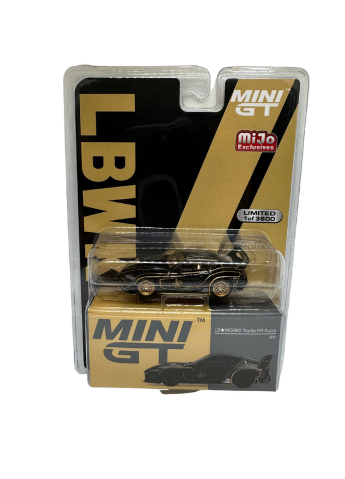 MINI GT 1/64 LB★WORKS Toyota GR Supra JPS "CHASE" *RARE SPECIAL EDITION* (GOLD INTERIOR & RIMS)