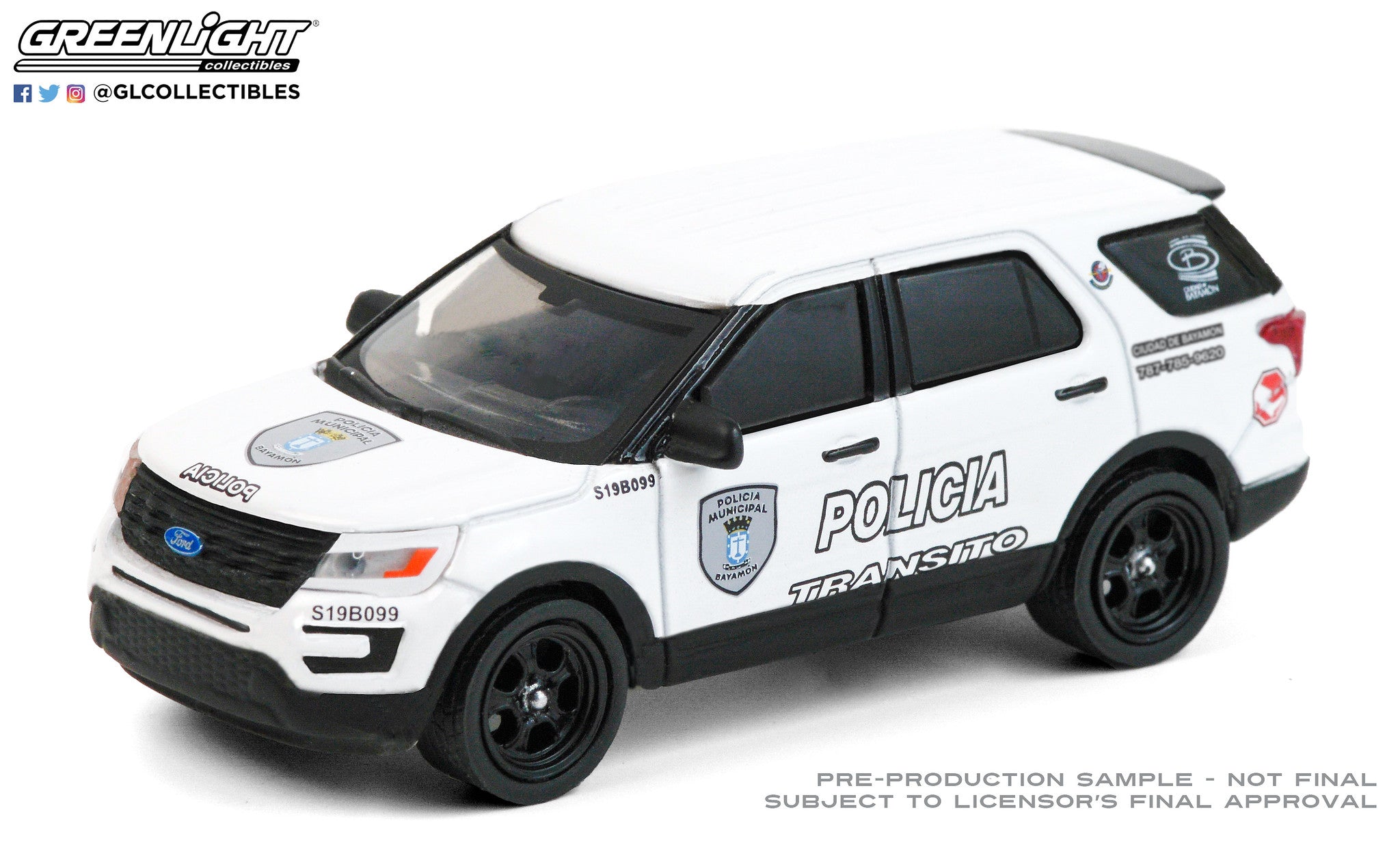 1/64 2016 FORD INTERCEPTOR - HOT PURSUIT POLICIA DE CIUDAD DE BAYAMON