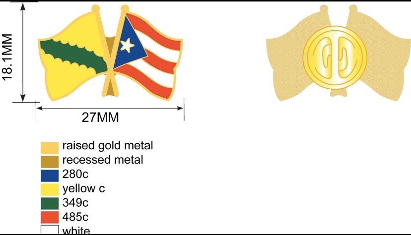 Pins de banderas- Vega Baja y Puerto Rico