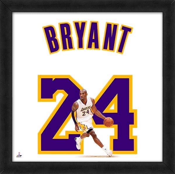 Framed picture with portrait of Kobe Bryant