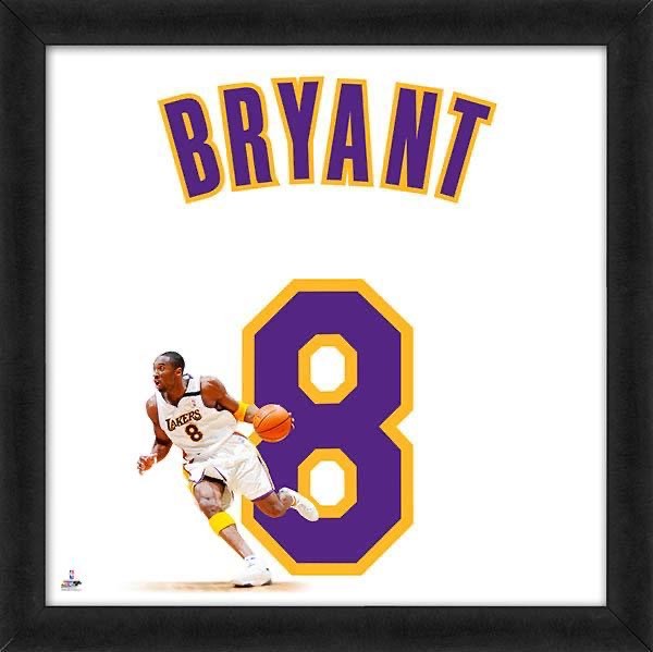 Framed picture with portrait of Kobe Bryant