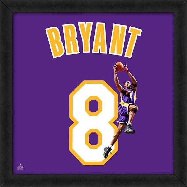 Framed picture with portrait of Kobe Bryant