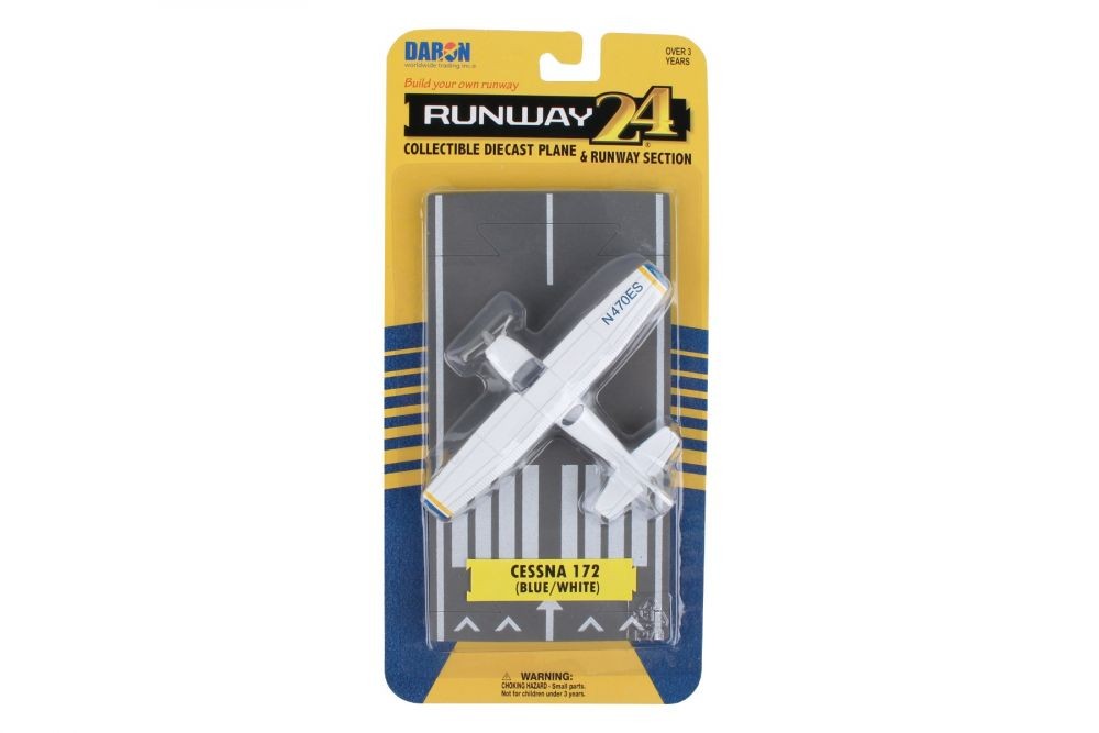 Runway 24 - CESSNA 172 (blue/white)