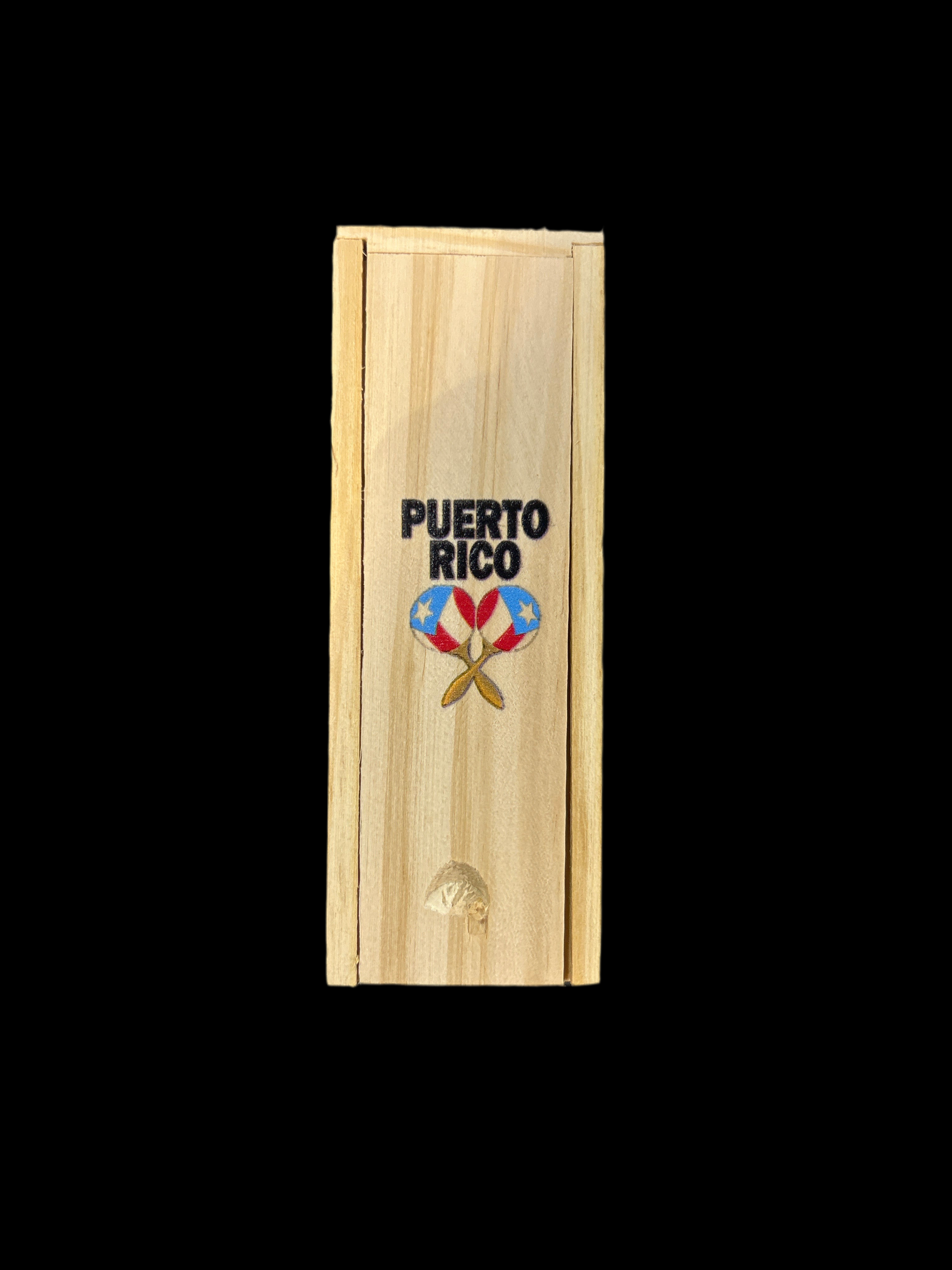 DOMINOES MINI - MARACAS CON BANDERA DE PUERTO RICO