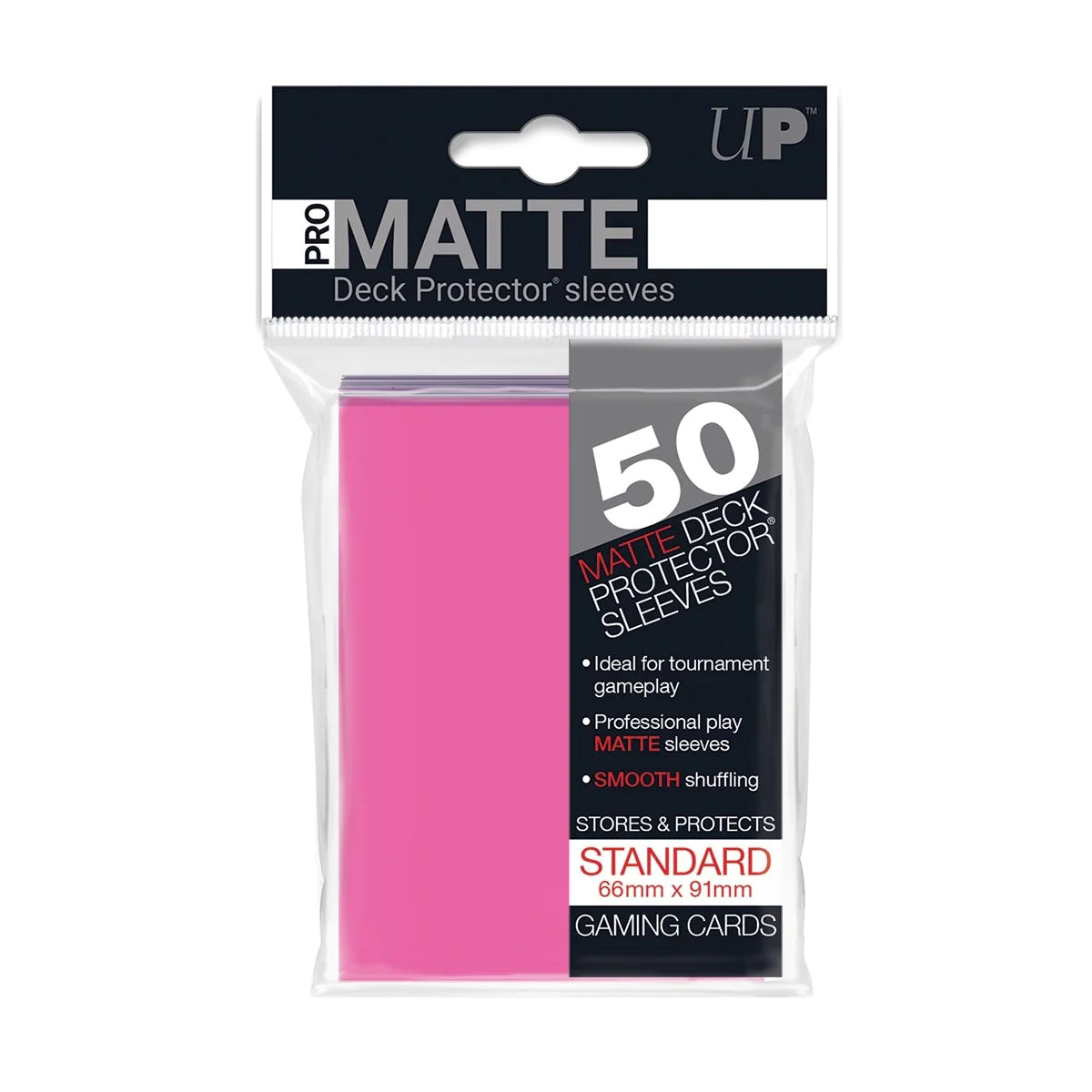 ULTRA PRO PRO-MATTE 50CT STANDARD SIZE DECK PROTECTOR SLEEVES: BIGHT PINK