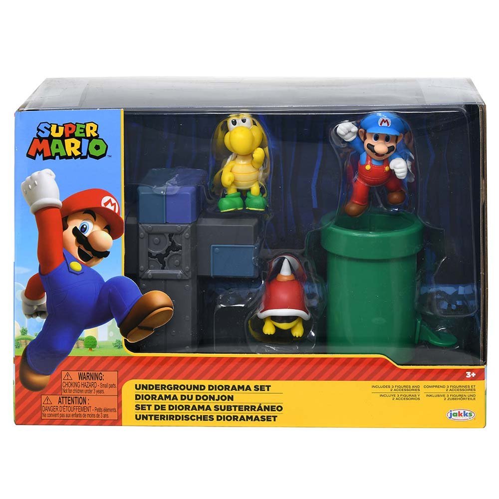 Diorama subterráneo de 2,5" de Nintendo Super Mario en caja con ventana