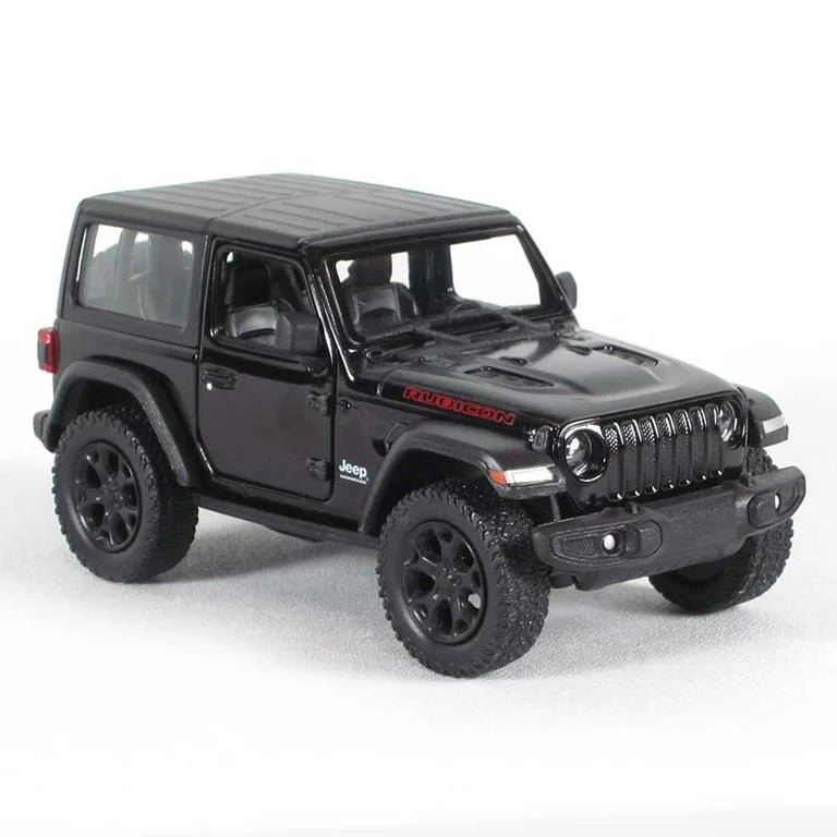 JEEP WRANGLER RUBICON 2018 CON TECHO ABIERTO Y TECHO RÍGIDO A ESCALA 1/32 - KINSMART