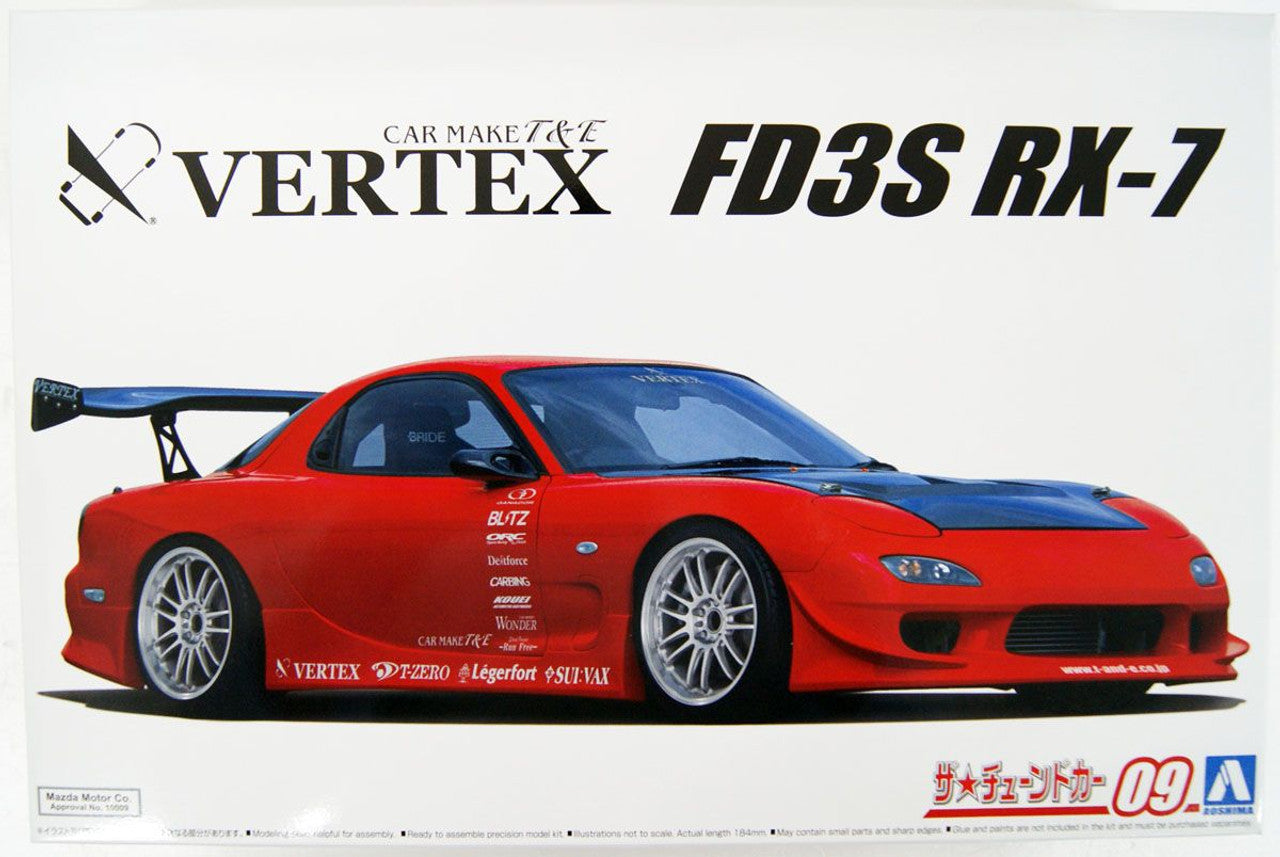 1/24 MAZDA RX-7 FD3S VERTEX PLASTIC MODEL KIT - AOSHIMA 05839