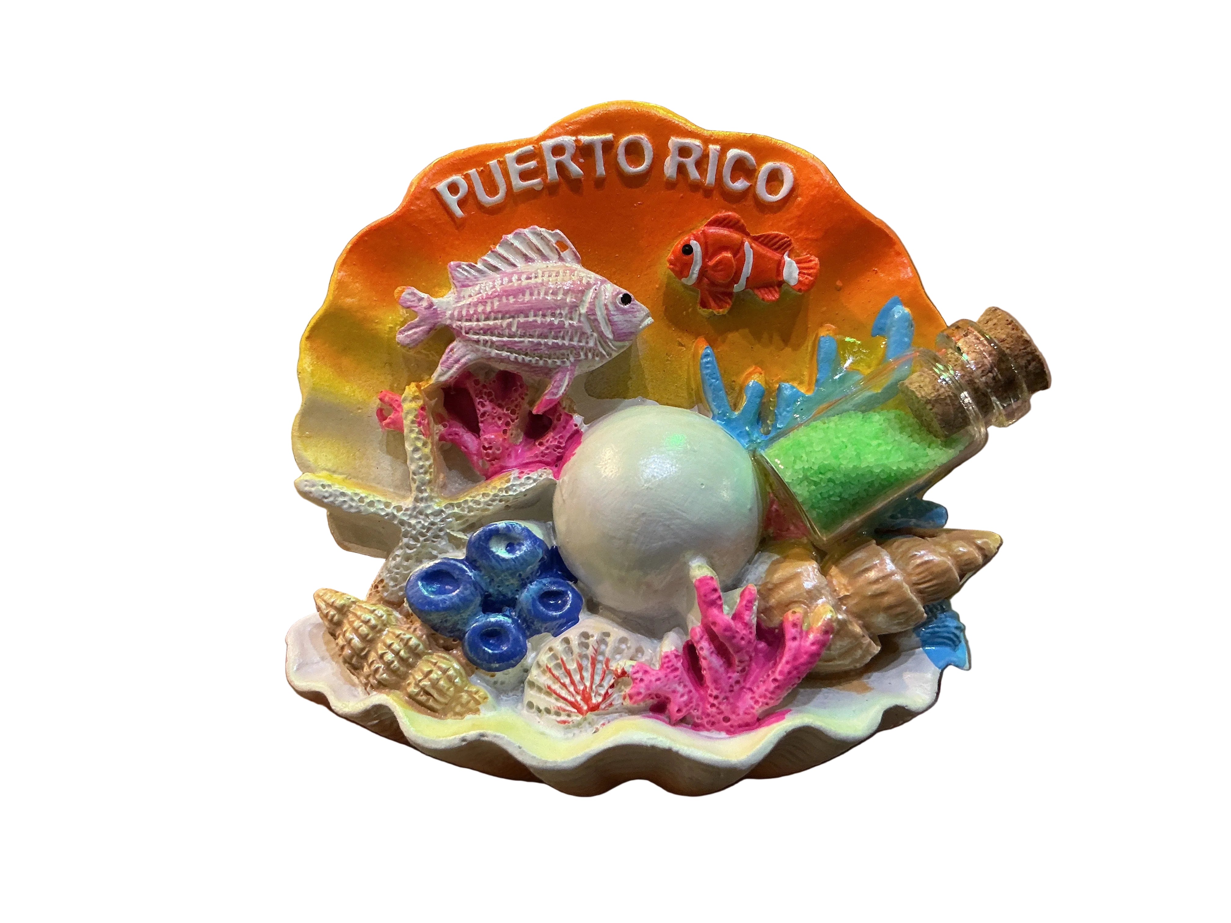 MAGNETO CARACOL -PUERTO RICO MAGNET SHEL ((COLORS MAY VARY))