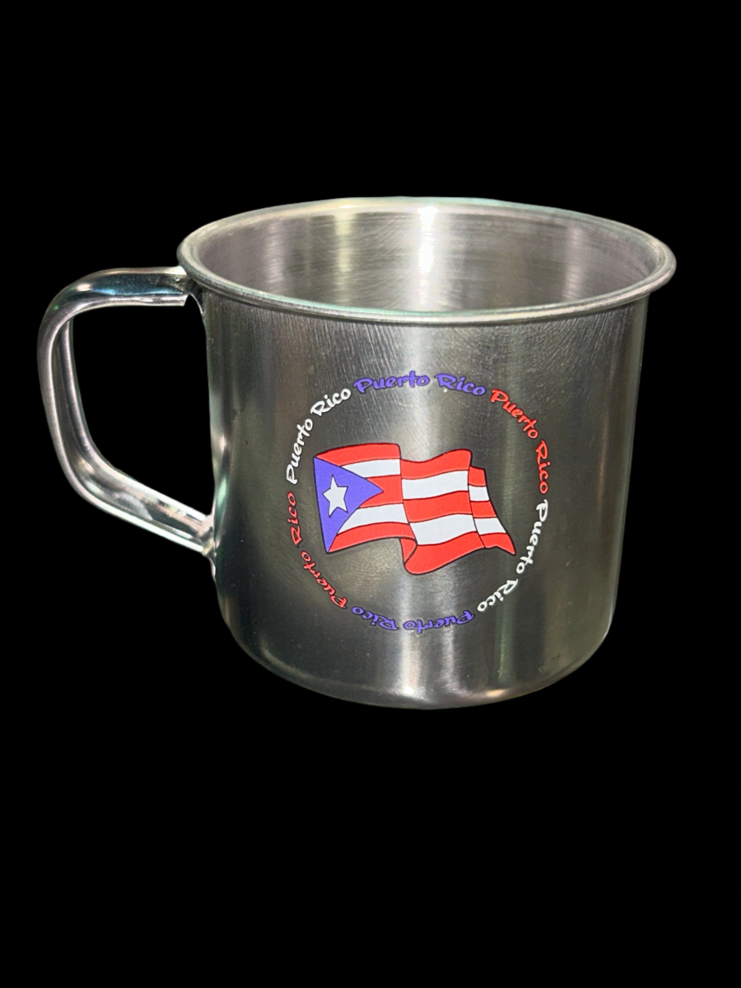 TAZA - METAL W/ PUERTO RICO FLAG (SMALL)