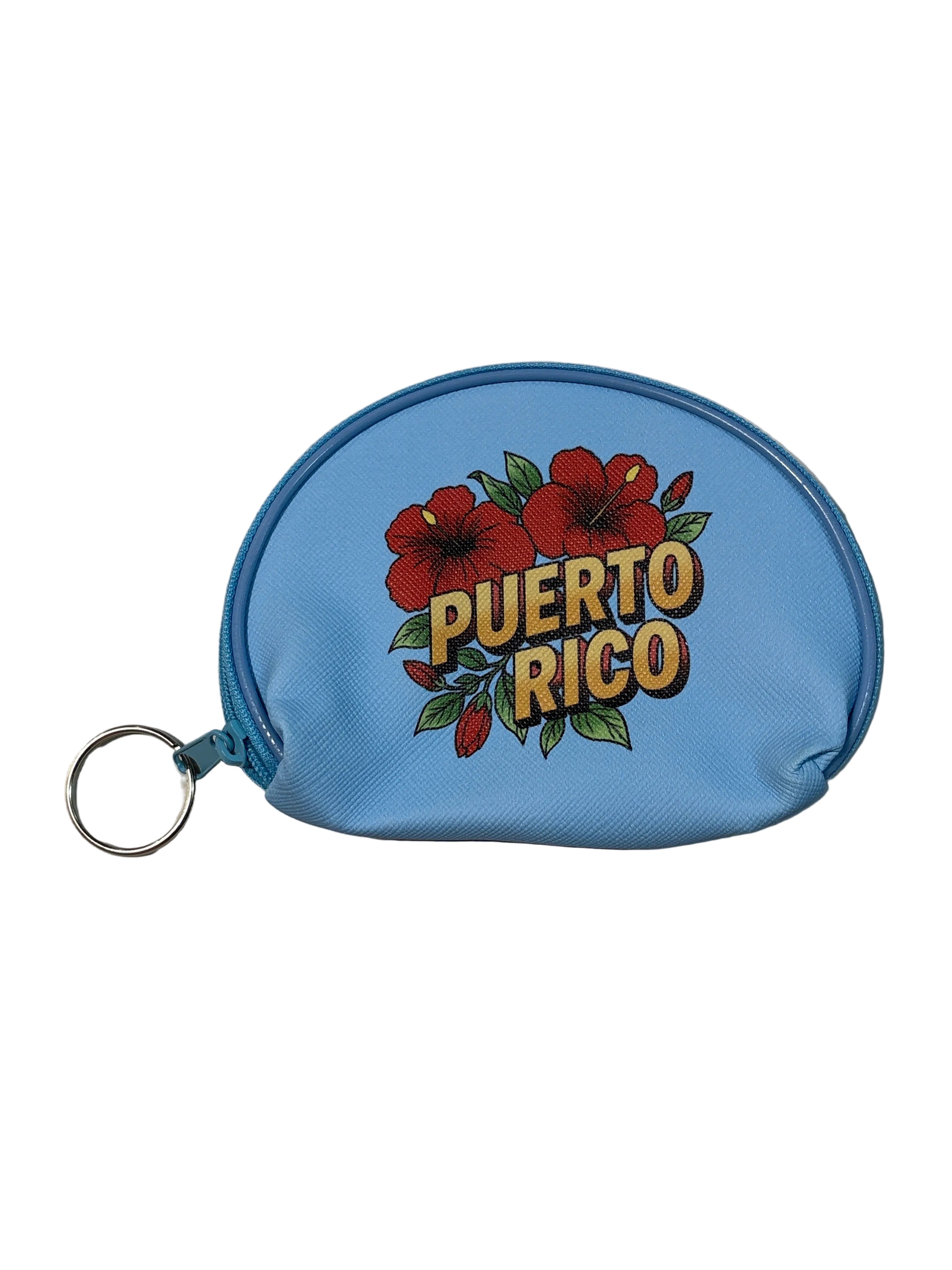MONEDERO AZUL SEMICIRCULAR PUERTO RICO / COIN WALLET