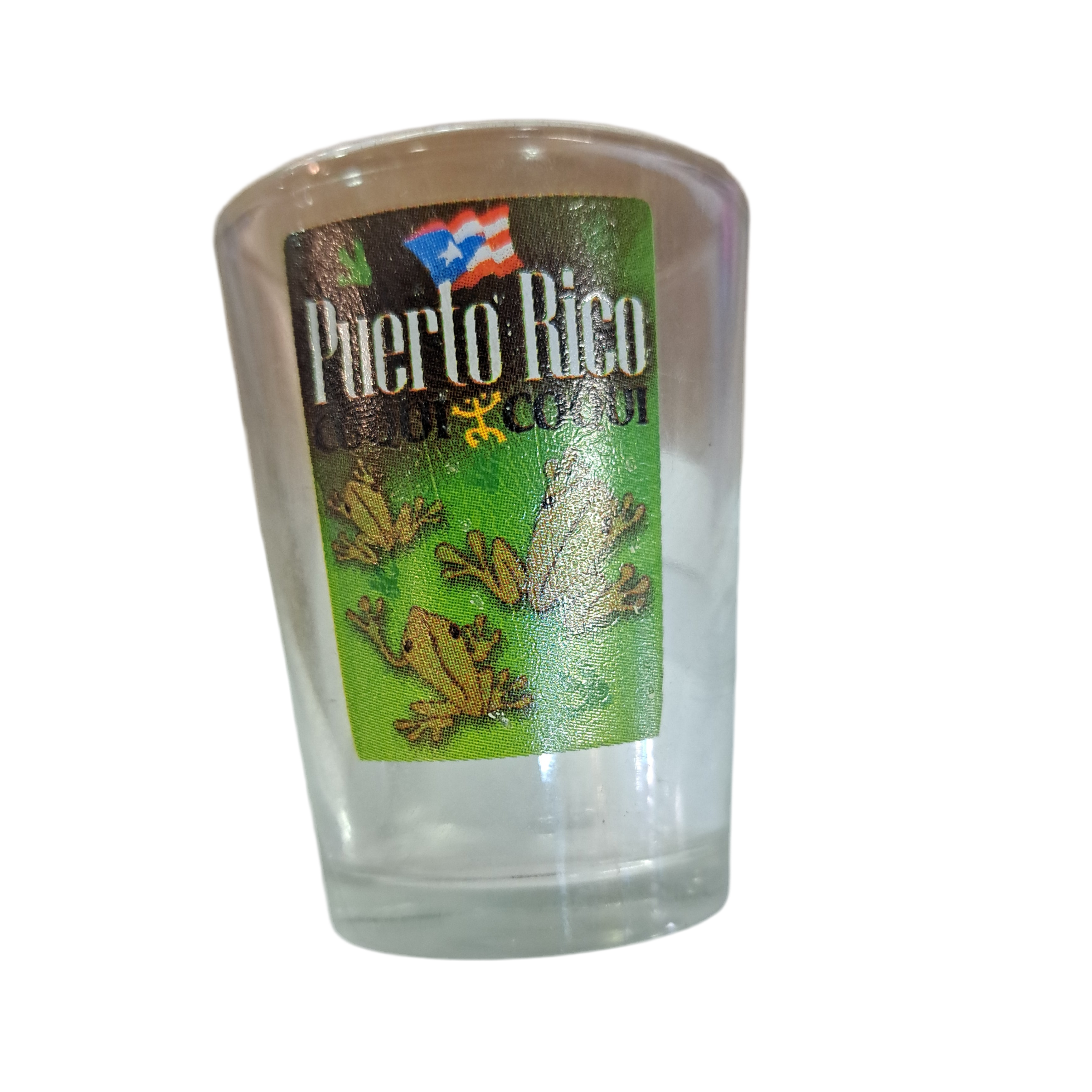 VASO DE CHUPITO DE PUERTO RICO CON COQUI