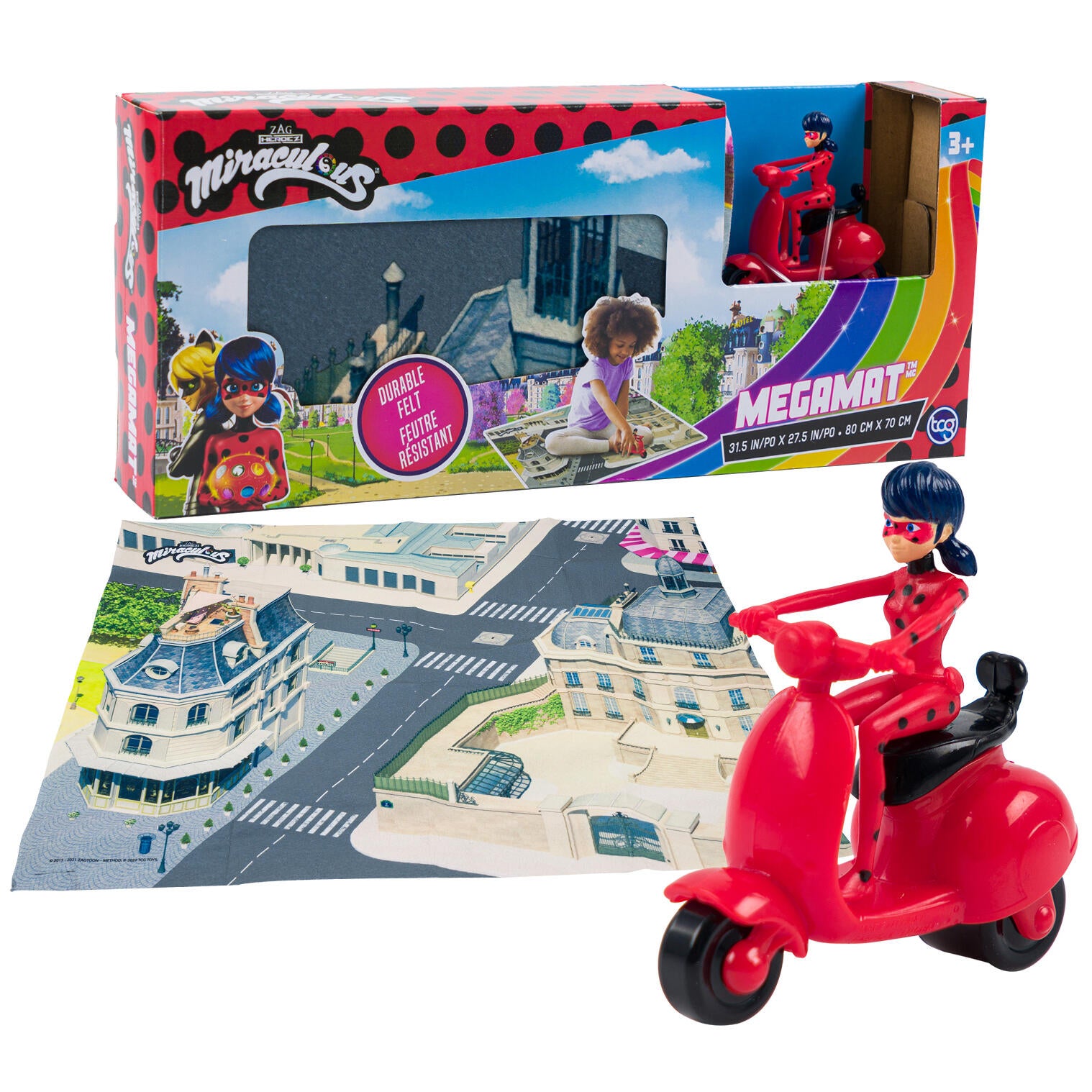 JUEGO MEGAMAT DE 2 PIEZAS DE MIRACULOUS DE 31 x 27"