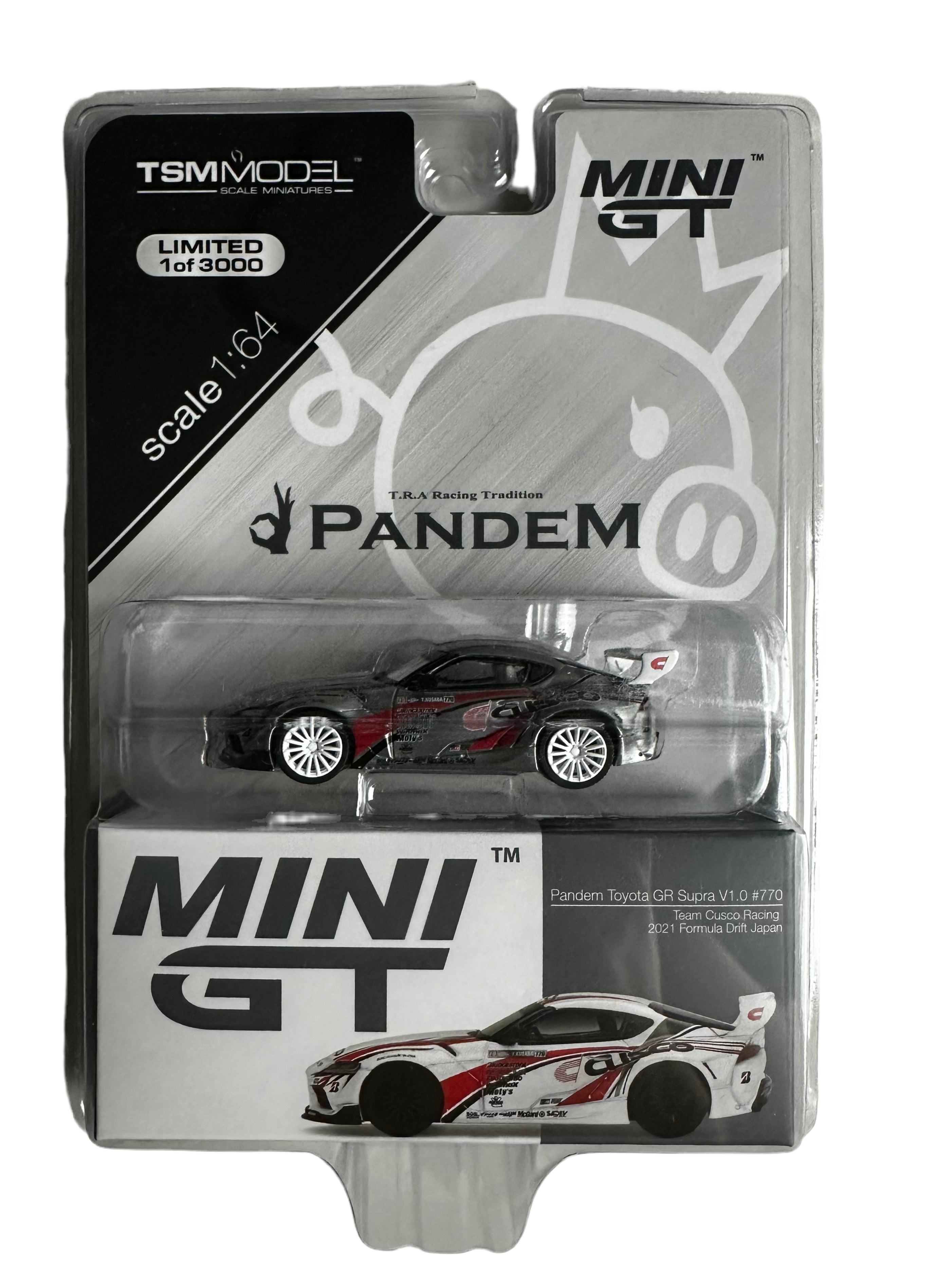 1/64 PANDEM 2021 TOYOTA GR SUPRA V1.0 #770 - TEAM CUSCO RACING - 2021 FORMULA DRIFT JAPAN “RAW”