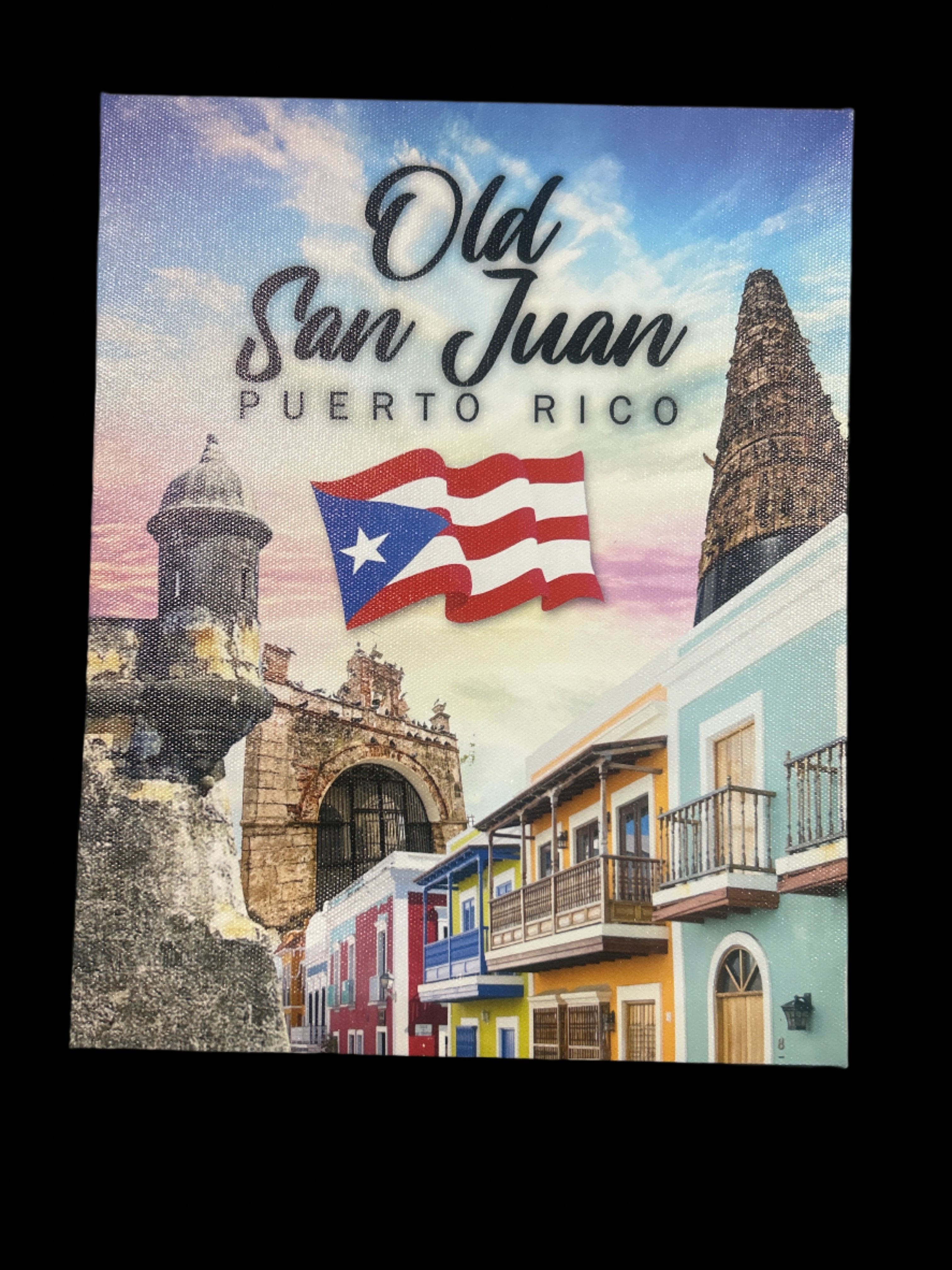 PR 8" X 10" - LIENZO DE ESTRUCTURAS DEL VIEJO SAN JUAN