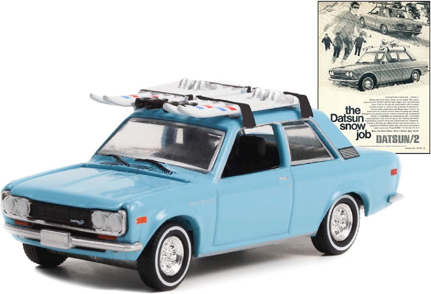 1/64 1970 DATSUN 510 W/SKI ROOF RACK - VINTAGE AD CARS