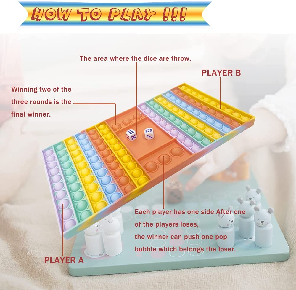 Juego Big Pop It con dados