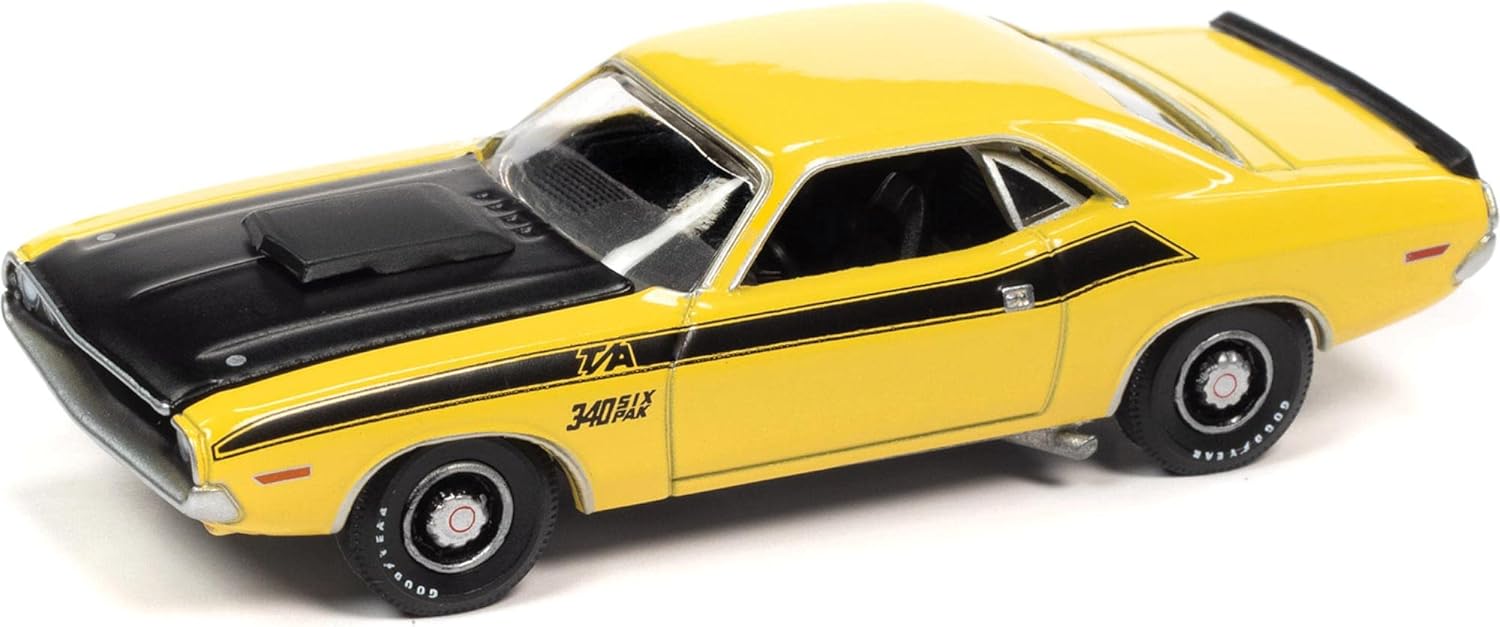 1/64 1970 DODGE CHALLENGER T/A YELLOW - VINTAGE MUSCLE