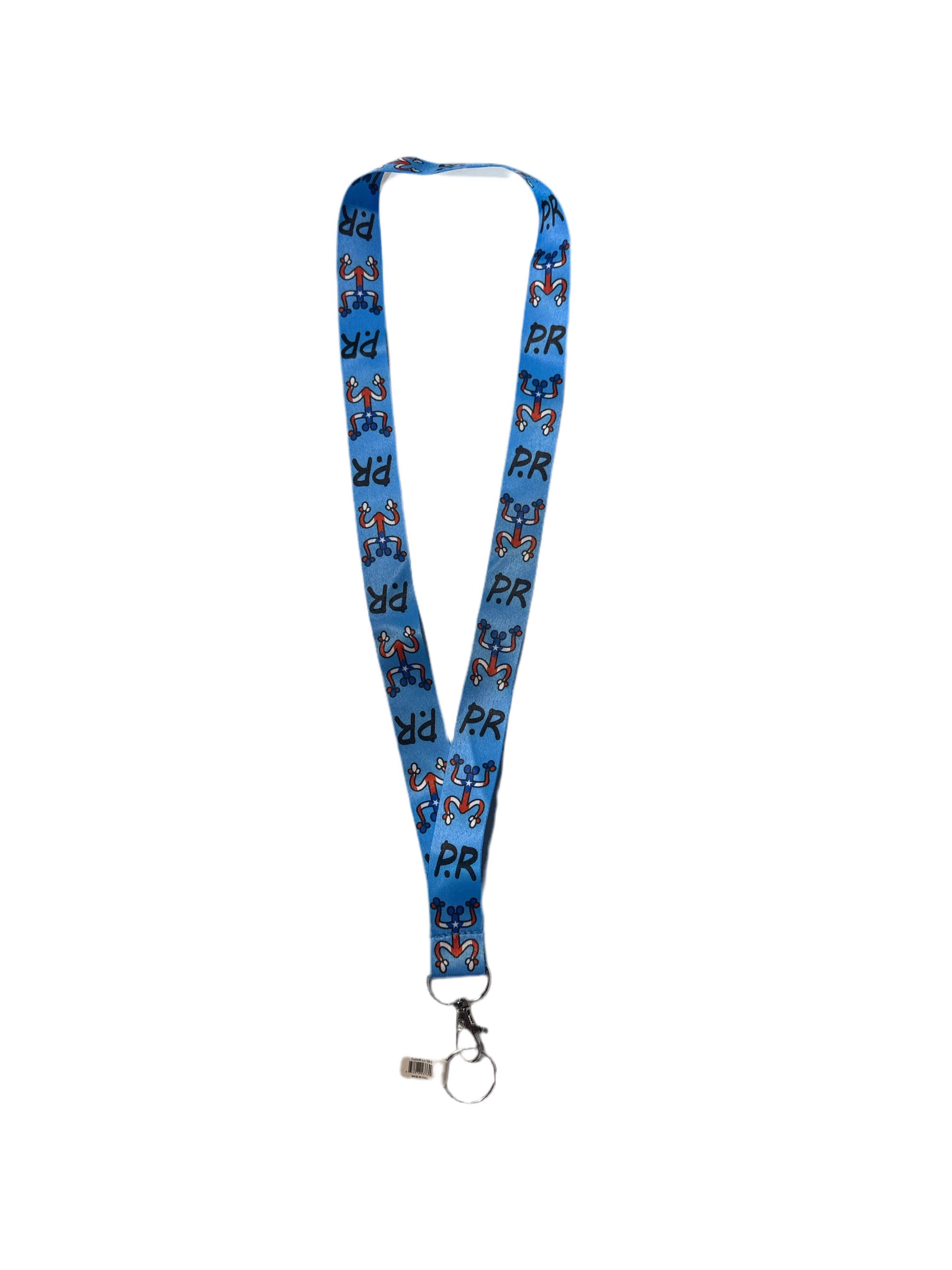 LANYARD DE PUERTO RICO AZUL CON COQUI TAINO