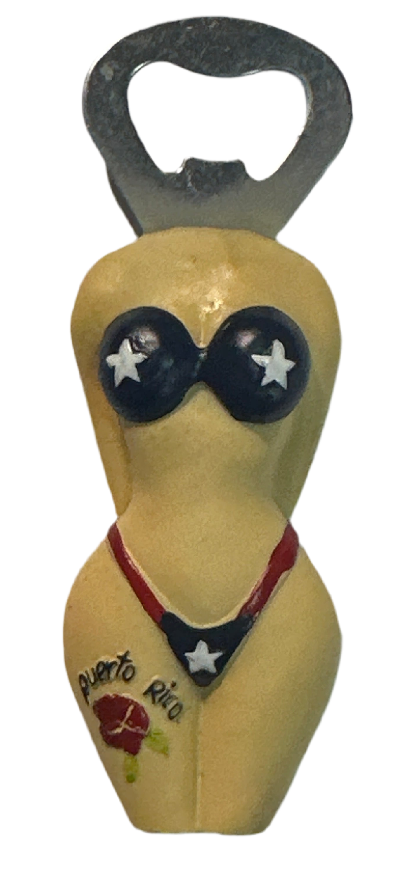 IMÁN - ABREBOTELLAS BANDERA DE PUERTO RICO BIKINI