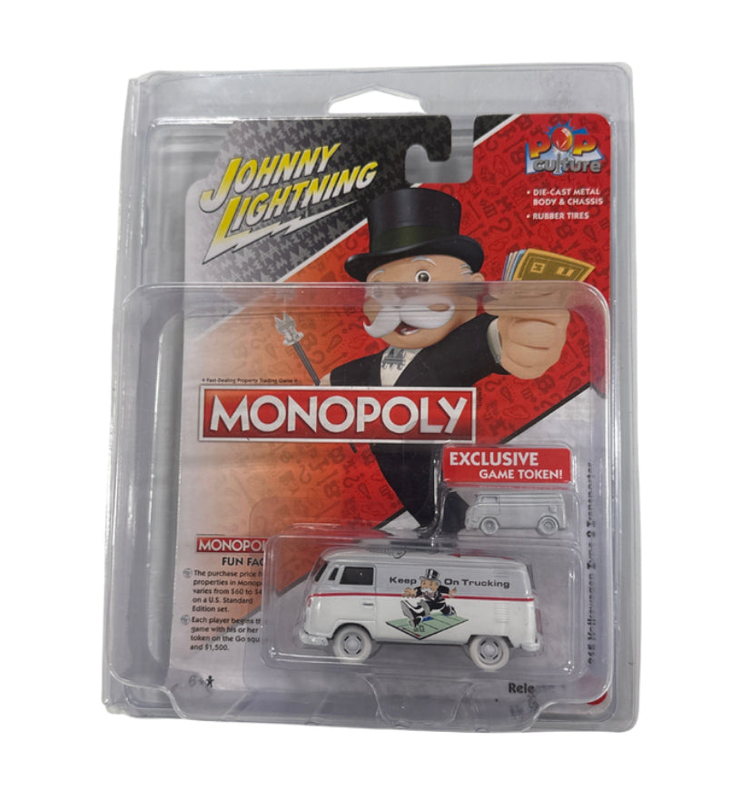 1:64 JOHNNY LIGHTNING 1965 VOLKSWAGEN TYPE 2 - MONOPOLY "CHASE" (WHITE LIGHTNING)