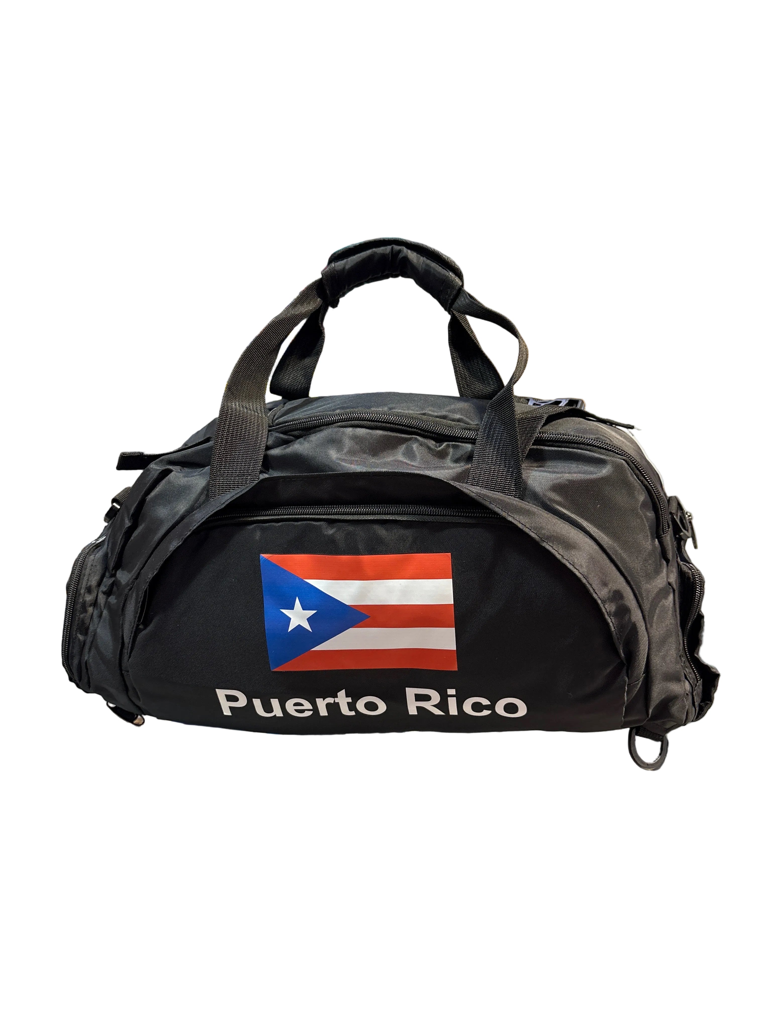 TRAVEL BAG WITH PUERTO RICO FLAG - BLACK