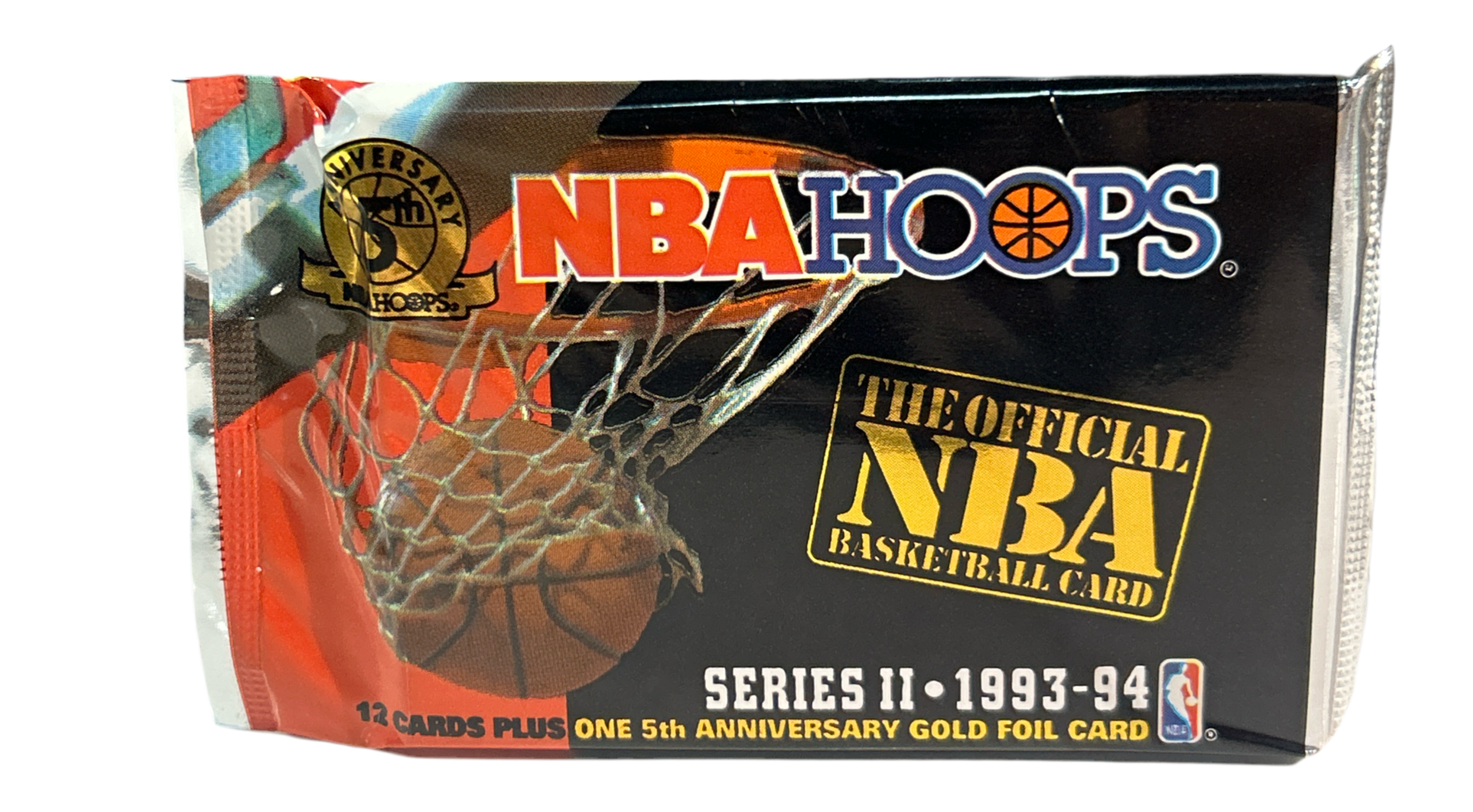 NBA - 1994-95 NBAHOOPS SERIE 11 - 12 CARTAS MÁS UNA TARJETA DORADA DEL 5.º ANIVERSARIO POR PAQUETE